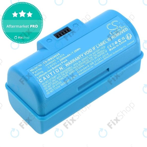 iRobot Braava Jet 240, 241, 244, 245, Mopping Robot - Baterija 4446040, BC674 Li-Ion 3.6V 2000mAh HQ