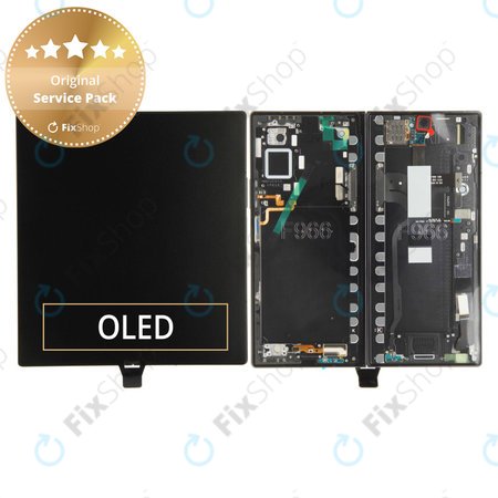 Samsung Galaxy Z Fold 7 F966B - LCD zaslon + steklo na dotik + okvir (Jetblack) - GH82-37548C Genuine Service Pack