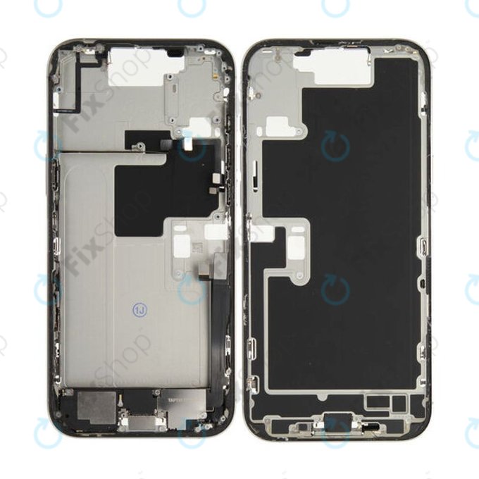 Apple iPhone 16 Pro Max - Srednji okvir + Gumbi za vklop + Glasnost (White Titanium)