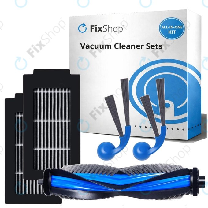 Komplet nadomestnih delov za Ecovacs Deebot T30C Omni (1x Glavna krtača, 2x Filter, 2x Stranska krtača)