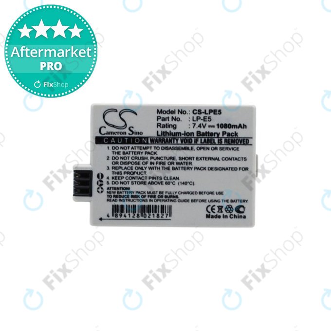 Canon EOS 450D, 500D, 1000D, Kiss F, Kiss X2, Kiss X3, Rebel T1i, XS, XSi - Baterija LP-E5 Li-Ion 1080mAh HQ