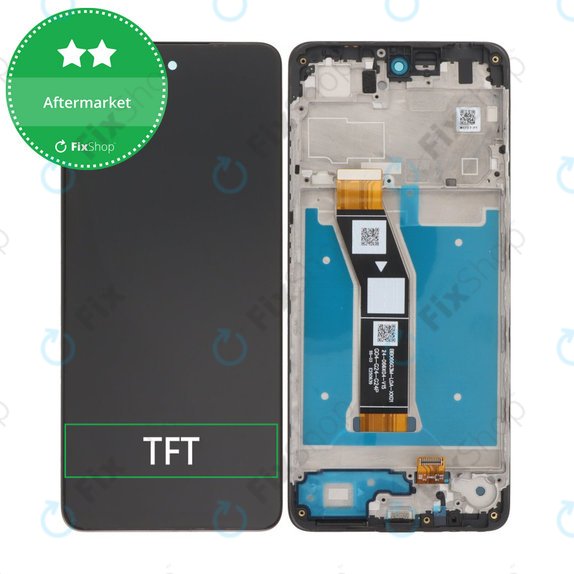 Motorola Moto G04 - LCD zaslon + steklo na dotik + okvir (Black) TFT