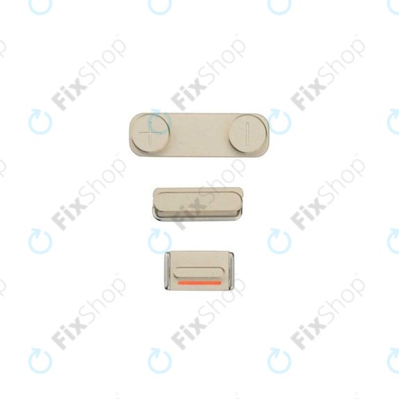 Apple iPhone 5S, SE - Power + Volume + Silent Mode Buttons (Gold)