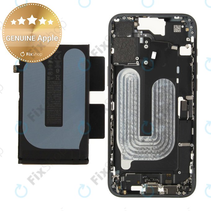 Srednji okvir z baterijo za iPhone 16 Plus | Black | ZD076-00684 | Genuine Apple