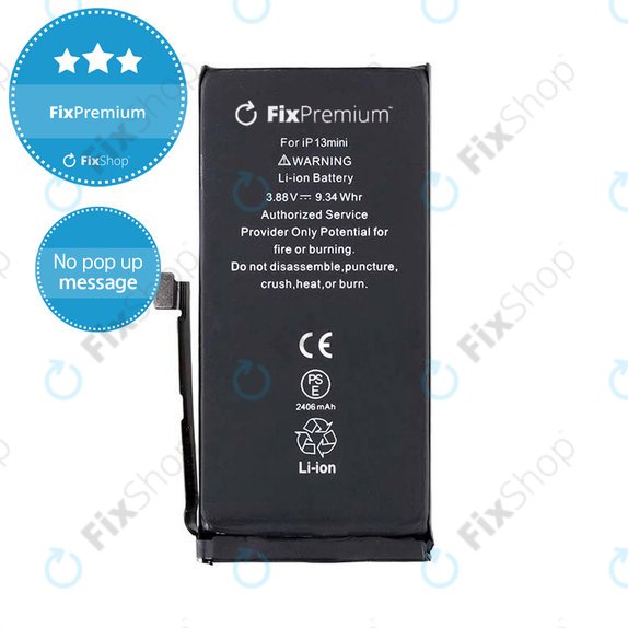 Baterija za iPhone 13 Mini, 2406mAh, DIAGNOSTIC