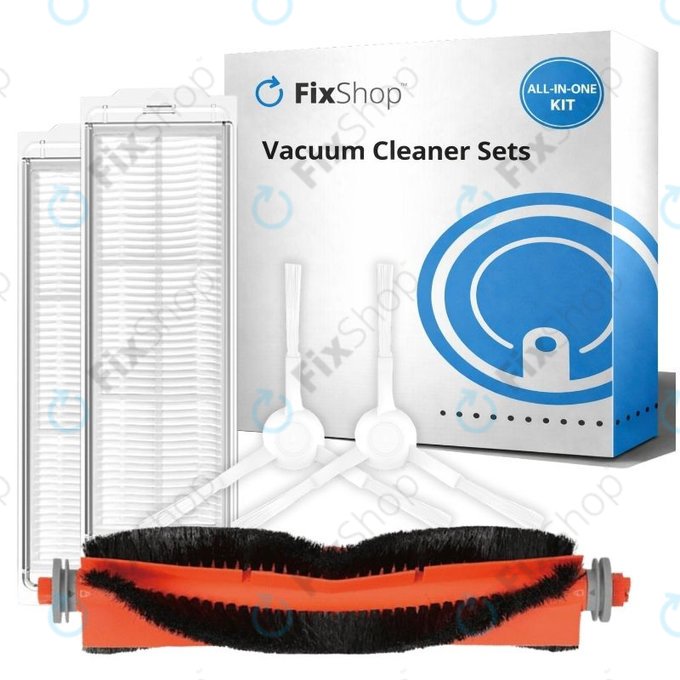 Komplet nadomestnih delov za Xiaomi Robot Vacuum S10, S10 EU, S12 (1x Glavna krtača, 2x Filtri, 2x Stranski krtači)