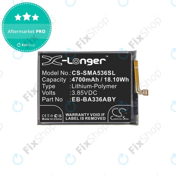 Baterija za Samsung A33 A336B, A53 A536B, 4700mAh, Li-Pol, 3.85 V, EB-BA336ABY, HQ