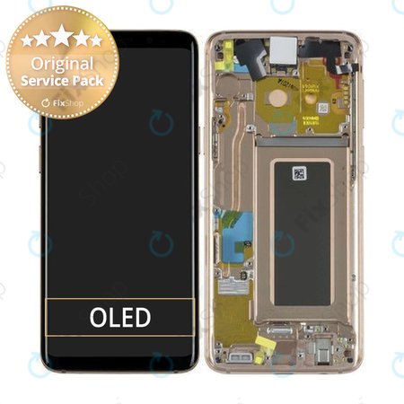 Samsung Galaxy S9 G960F - LCD zaslon + steklo na dotik + okvir (Sunrise Gold) - GH97-21696E, GH97-21697E Genuine Service Pack