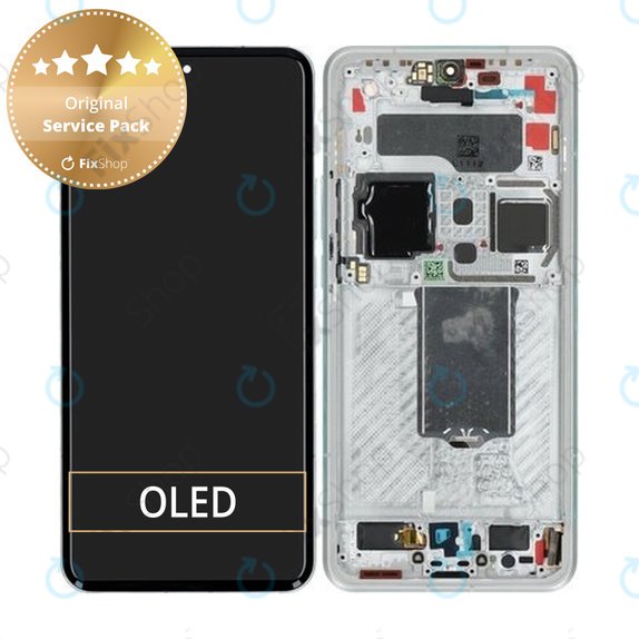 Xiaomi 15 Ultra 5G - LCD zaslon + steklo na dotik + okvir (Silver White) - 560005000O100 Genuine Service Pack