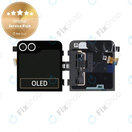 Samsung Galaxy Z Flip 6 F741B - LCD zaslon + steklo na dotik + okvir (zunanji) (White) - GH97-30012F Genuine Service Pack