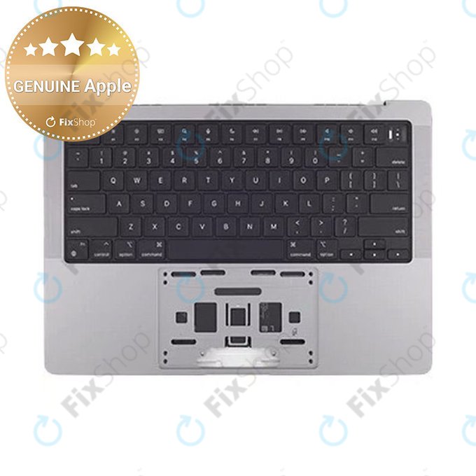 Zgornji okvir tipkovnice za MacBook Pro 14", A2442 (2021), A2779 (2023), US tipkovnico in baterijo, Space Gray, 661-21972, Genuine Apple
