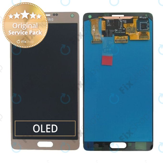 Samsung Galaxy Note 4 N910F - LCD zaslon + steklo na dotik (bronasto zlato) - GH97-16565C Genuine Service Pack
