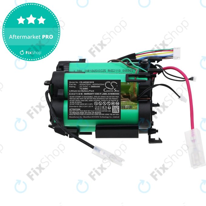 Baterija za Electrolux PQ91-ALRGY, PQ91-ANIMA, AEG QX 9, 3000mAh, Li-ion, 25.2V, 4055478301, HQ