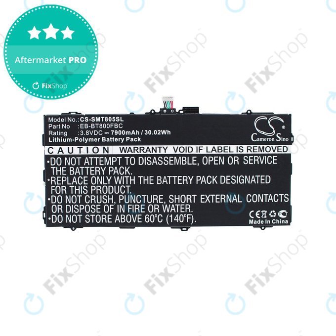 Baterija za Samsung Galaxy Tab S 10.5, 7900mAh, Li-Pol, 3.8V, EB-BT800FBC, HQ