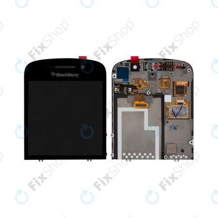 Blackberry Q10 - LCD zaslon + steklo na dotik + okvir (Black) TFT