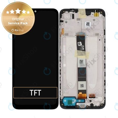 Xiaomi Redmi 9C M2006C3MG M2006C3MT, 9A M2006C3LG M2006C3LI - LCD zaslon + steklo na dotik + okvir (Black) - 5600070C3L00 Genuine Service Pack