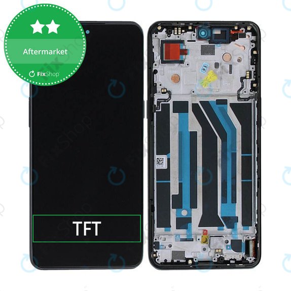 OnePlus 10T - LCD zaslon + steklo na dotik + okvir (Moonstone Black) TFT