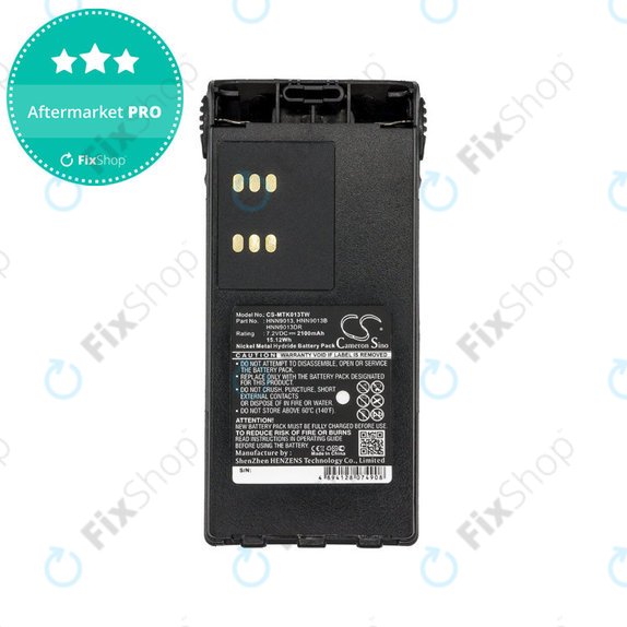 Baterija za Motorola GP, HT, MTX, Pro-series, 2100mAh, Ni-MH, 7.2V, HNN9013, HQ