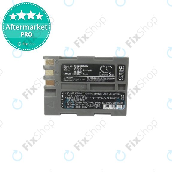 Nikon D50, D70, D80, D90, D100, D200, D300, D700, D900 - Baterija EN-EL3e Li-Ion 2000mAh HQ