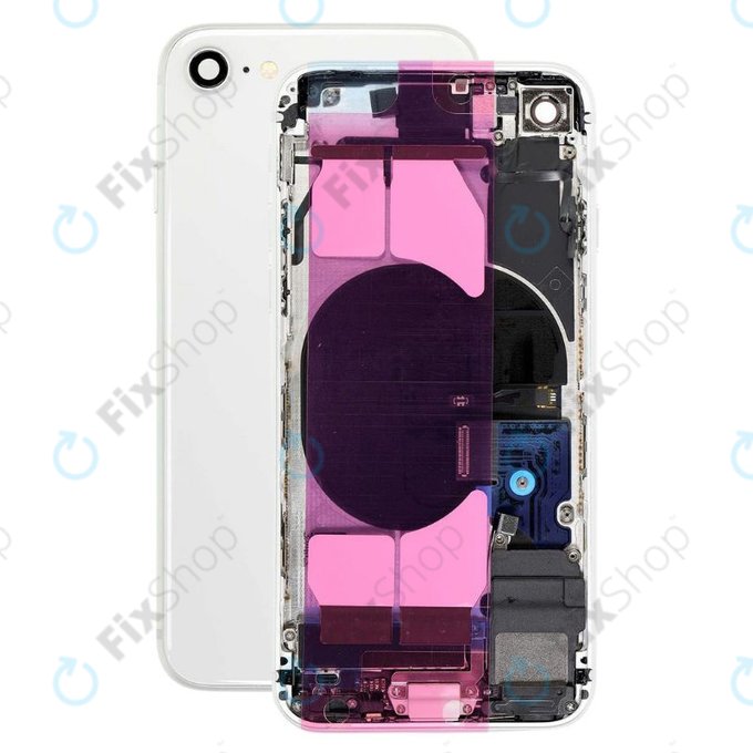 Apple iPhone 8 - Zadnje ohišje z majhnimi deli (Silver)