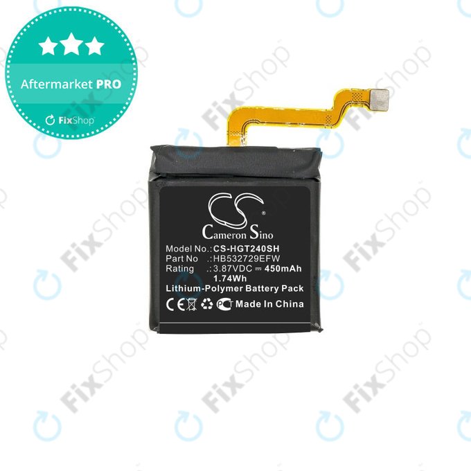 Baterija za Huawei Watch 3, GT2 Pro, 450mAh, Li-Pol, 3.87 V, HB532729EFW, HQ