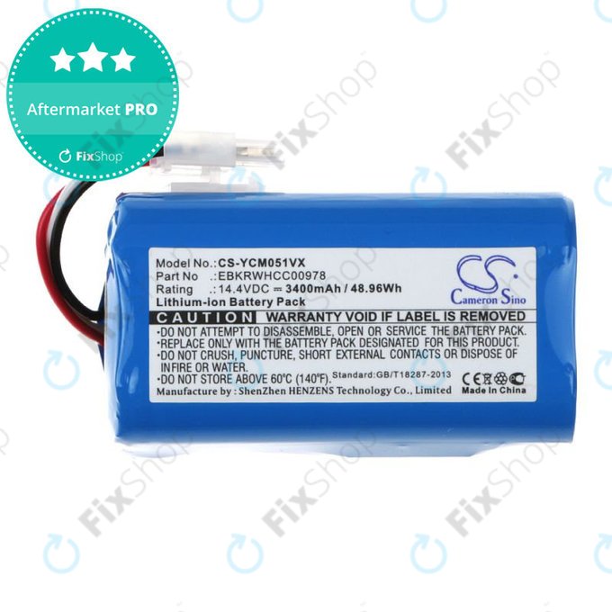Baterija za iClebo ARTE YCR-M05, 3400mAh, Li-Ion, 14.4V, EBKRBKDL001039, HQ