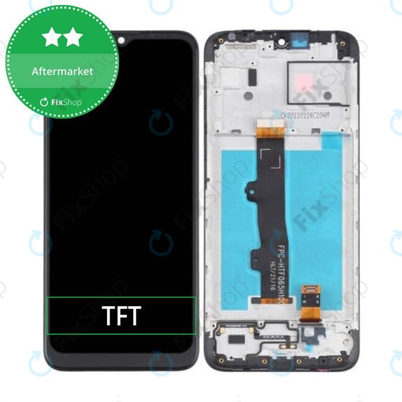 Motorola Moto E7 Power, E7i Power - LCD zaslon + steklo na dotik + okvir (Black) TFT
