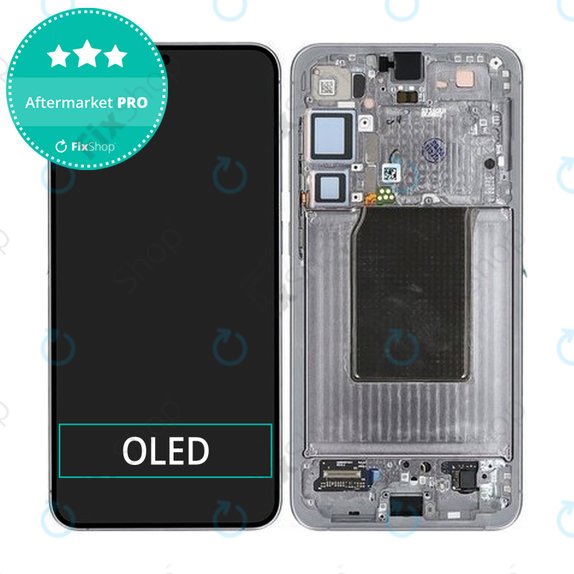 Samsung Galaxy S25 Plus - LCD zaslon + steklo na dotik + okvir (Silver Shadow) OLED