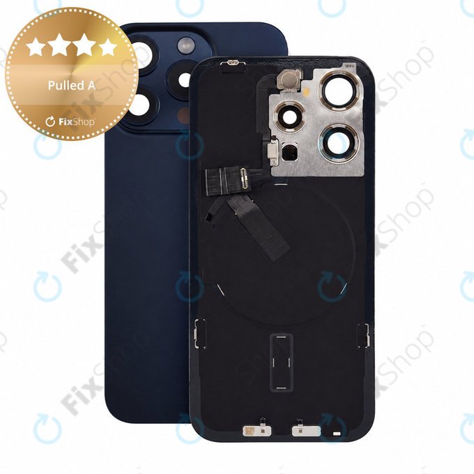 Steklo zadnjega ohišja za iPhone 15 Pro, Blue Titanium, Pulled A