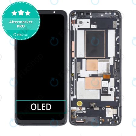 Asus ROG Phone 5 ZS673KS - LCD zaslon + steklo na dotik + okvir (Phantom Black) OLED