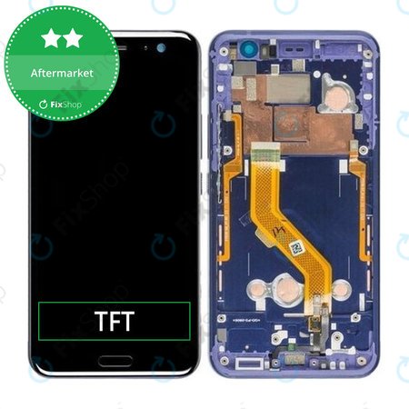 HTC U11 - LCD zaslon + steklo na dotik + okvir (Blue) TFT