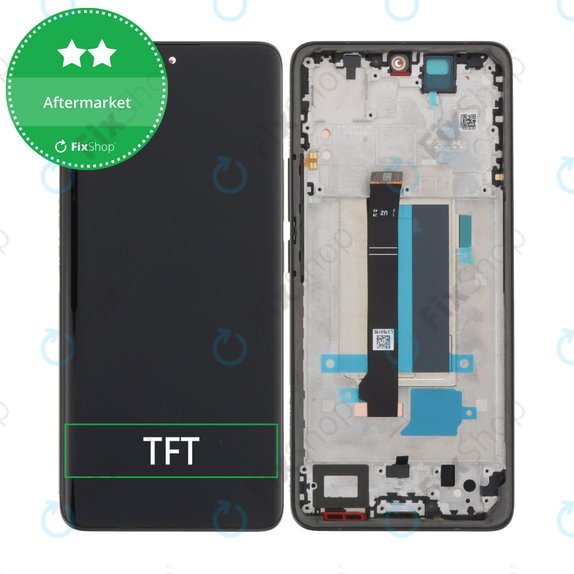 Xiaomi Redmi Note 13 Pro+ 23090RA98C - LCD zaslon + steklo na dotik + okvir (Fushion Black) TFT