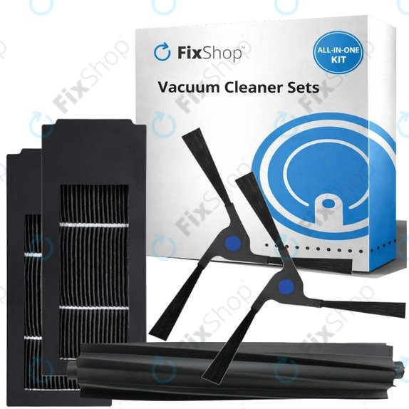 Komplet nadomestnih delov za Ecovacs Deebot X2 Omni (1x Glavna krtača, 2x Filter, 2x Stranska krtača)