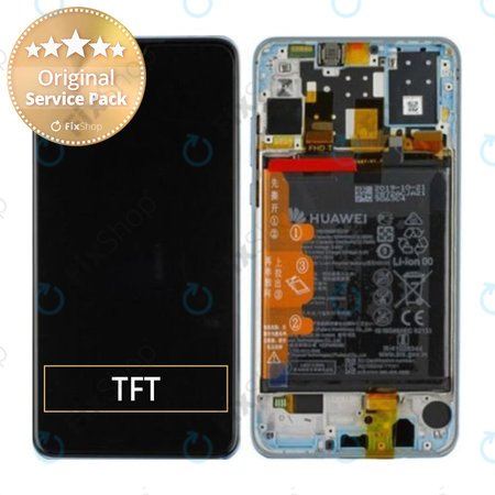 Huawei P30 Lite 2020 - LCD zaslon + steklo na dotik + okvir + baterija (Breathing Crystal) - 02353FQK, 02352VBG Genuine Service Pack