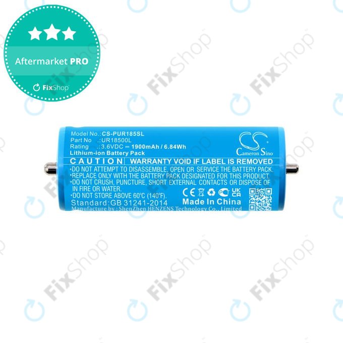 Baterija za Braun Silk-épil 5, Silk-épil 7, Silk-épil 9, 1900mAh, Li-Ion, 3.6V, UR18500L, HQ