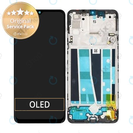 Oppo A91 - LCD zaslon + steklo na dotik + okvir (Black) - O-4903328 Genuine Service Pack