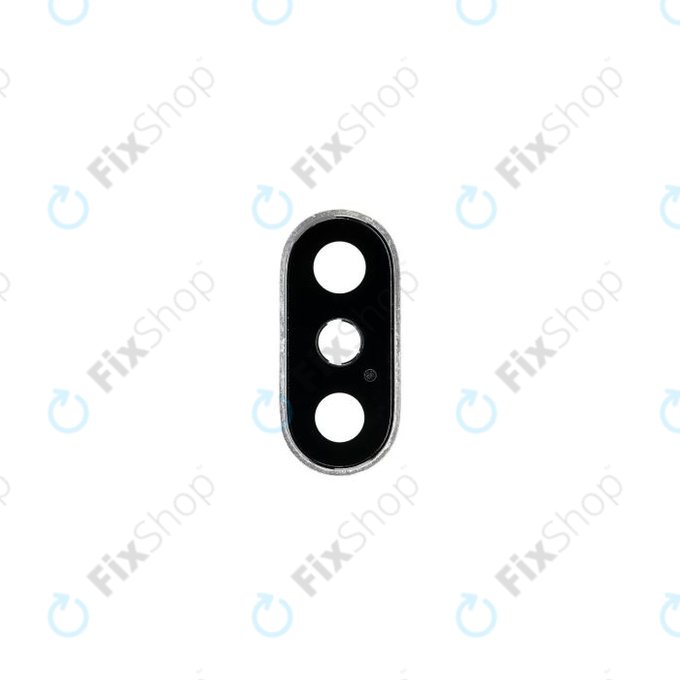 Apple iPhone XS Max - Steklo kamere z okvirjem (Silver)