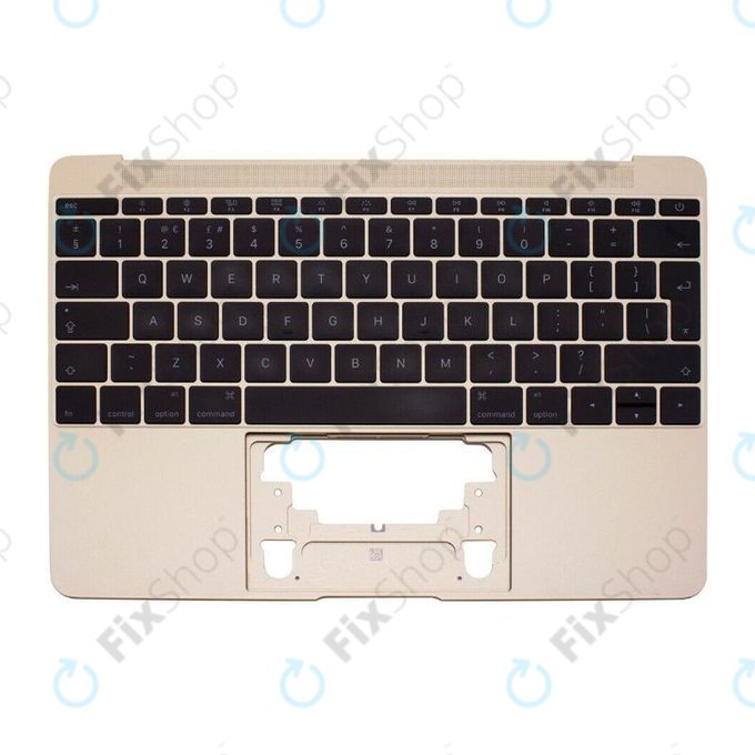 Apple MacBook 12" A1534 (Early 2015 - Mid 2017) - Zgornji okvir tipkovnice + tipkovnica UK (Gold)