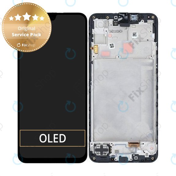 Zaslon za Samsung A16 4G, Black, Steklo na dotik z okvirjem, GH82-36253A, Genuine Service Pack