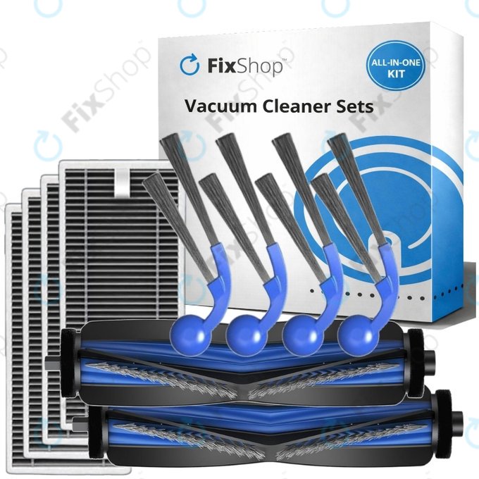 Komplet nadomestnih delov za Ecovacs T80 Omni, T80 (2x Glavna krtača, 4x Filter, 4x Stranska krtača)