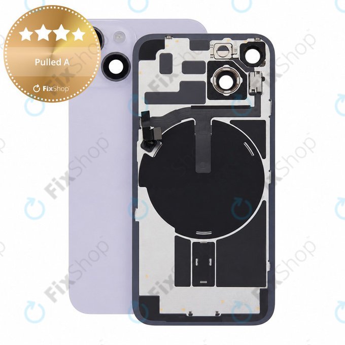 Steklo zadnjega ohišja za iPhone 14, Purple, Pulled A