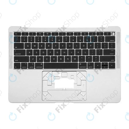 Apple MacBook Air 13" A1932 (2018 - 2019) - Zgornji okvir tipkovnice + tipkovnica US (Silver)