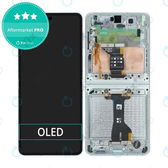 Samsung Galaxy Z Flip 7 F766B - LCD zaslon + steklo na dotik + okvir (Mint) OLED