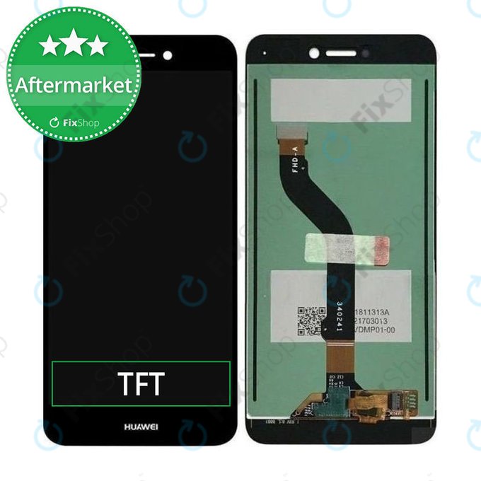 Huawei P9 lite (2017), Honor 8 Lite - LCD zaslon + steklo na dotik (Black) TFT