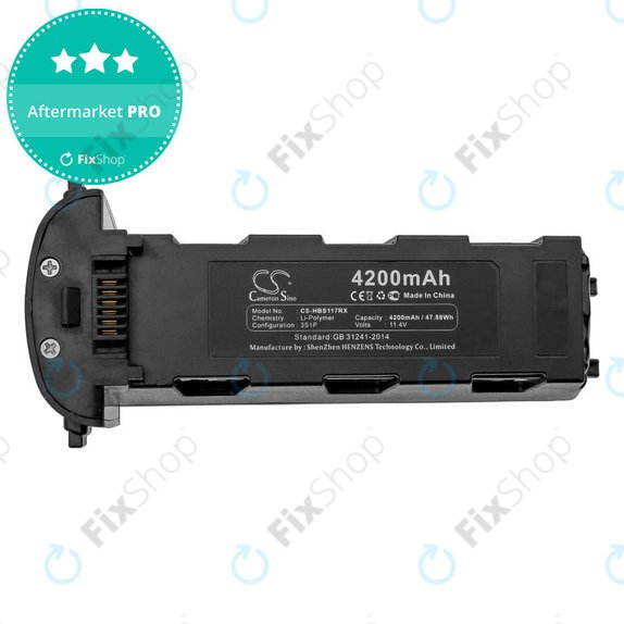 Baterija za Hubsan Zino H117s, Zino Pro, 4200mAh, Li-Pol, 11.4V, HQ