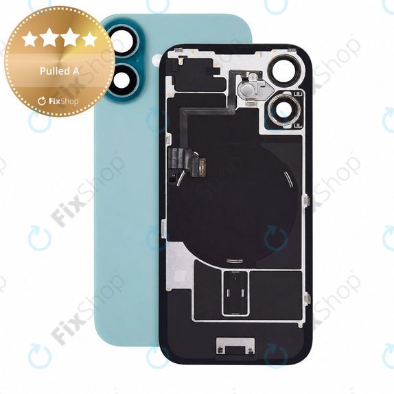 Steklo zadnjega ohišja za iPhone 16, Teal, Pulled A