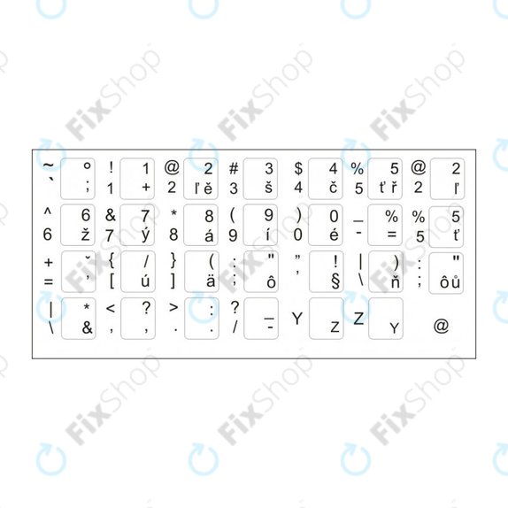 CZ/SK nalepke (za črno KBD) Genuine Service Pack