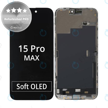 Apple iPhone 15 Pro Max - LCD zaslon + steklo na dotik + okvir Refurbished PRO