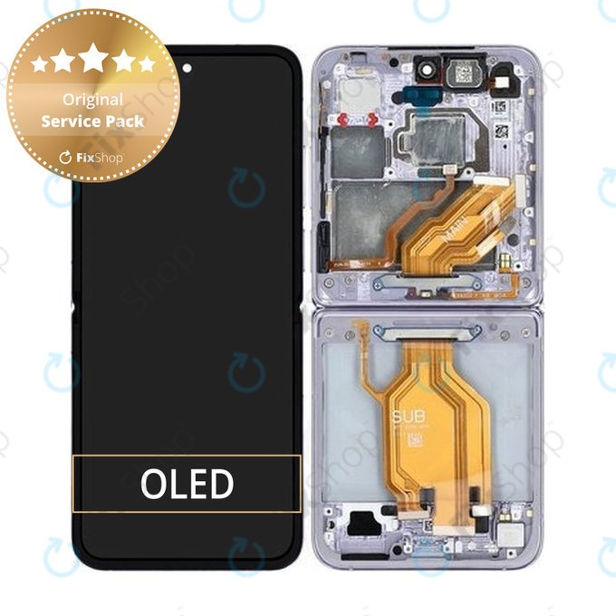 Xiaomi Mix Flip 2405CPX3DC - LCD zaslon + steklo na dotik + okvir (Purple) - 560003000N800 Genuine Service Pack