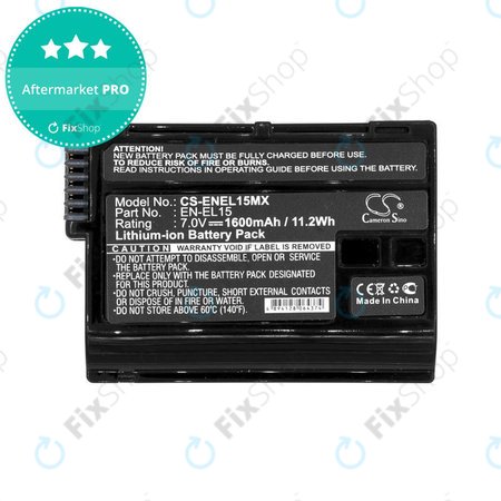 Baterija za Nikon Coolpix D7000, 1600mAh, Li-Ion, 7V, EN-EL15, HQ